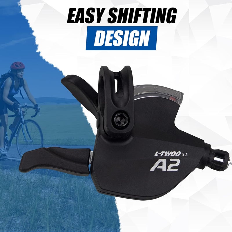 WEEROCK Bike Shifter Lever 21 Speeds 3x7 Thumb Gear Shift Lever for Mountain Bicycle - Image 3
